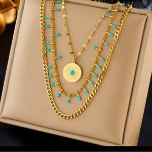 18k gold plated stainless steel necklace